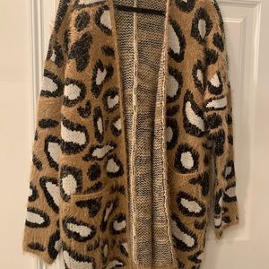 NWT Show me your mumu leopard print cardigan